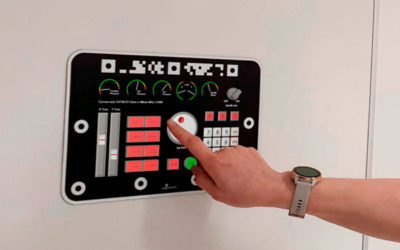 Virtual control panel seen through AR smartglasses