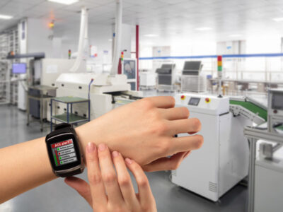 Surface-Mount assembly line monitoring and fault reporting with SmartAlert reduces downtime.